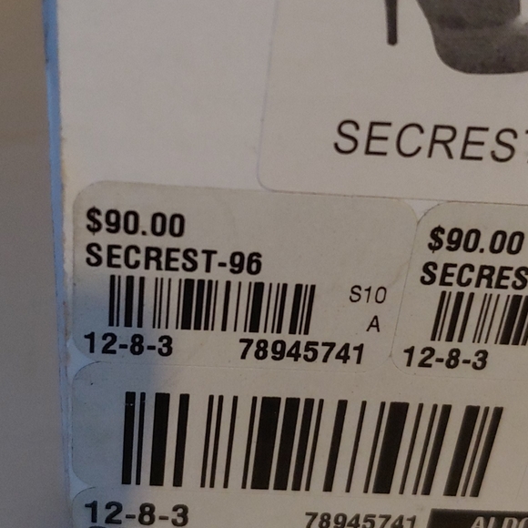 Aldo Black Velvet and Metallic Heels - Picture 6 of 7